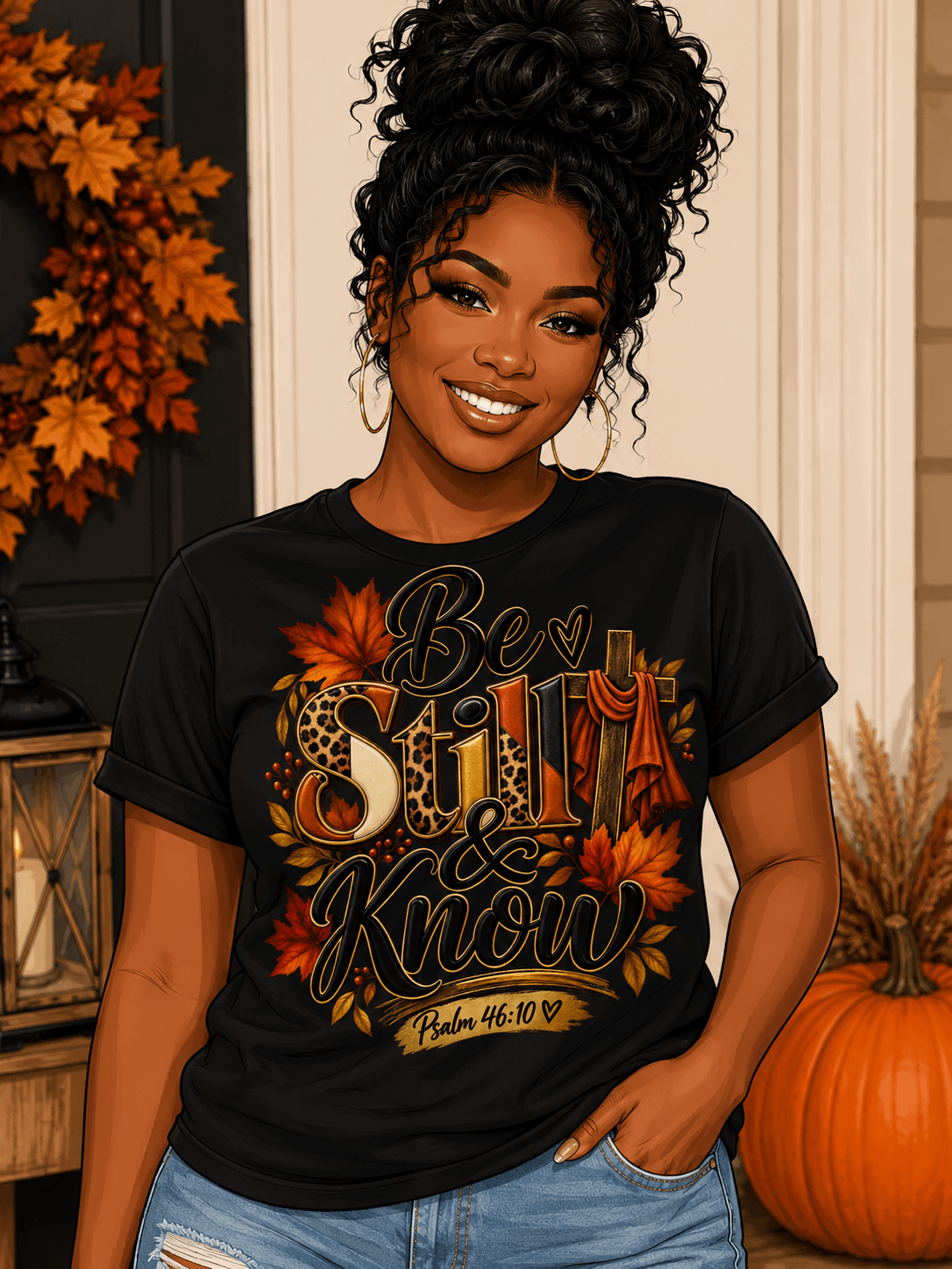 Be Still & Know - Black graphic tee