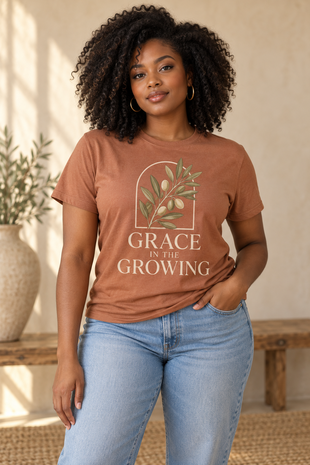 Grace in the Growing graphic tee