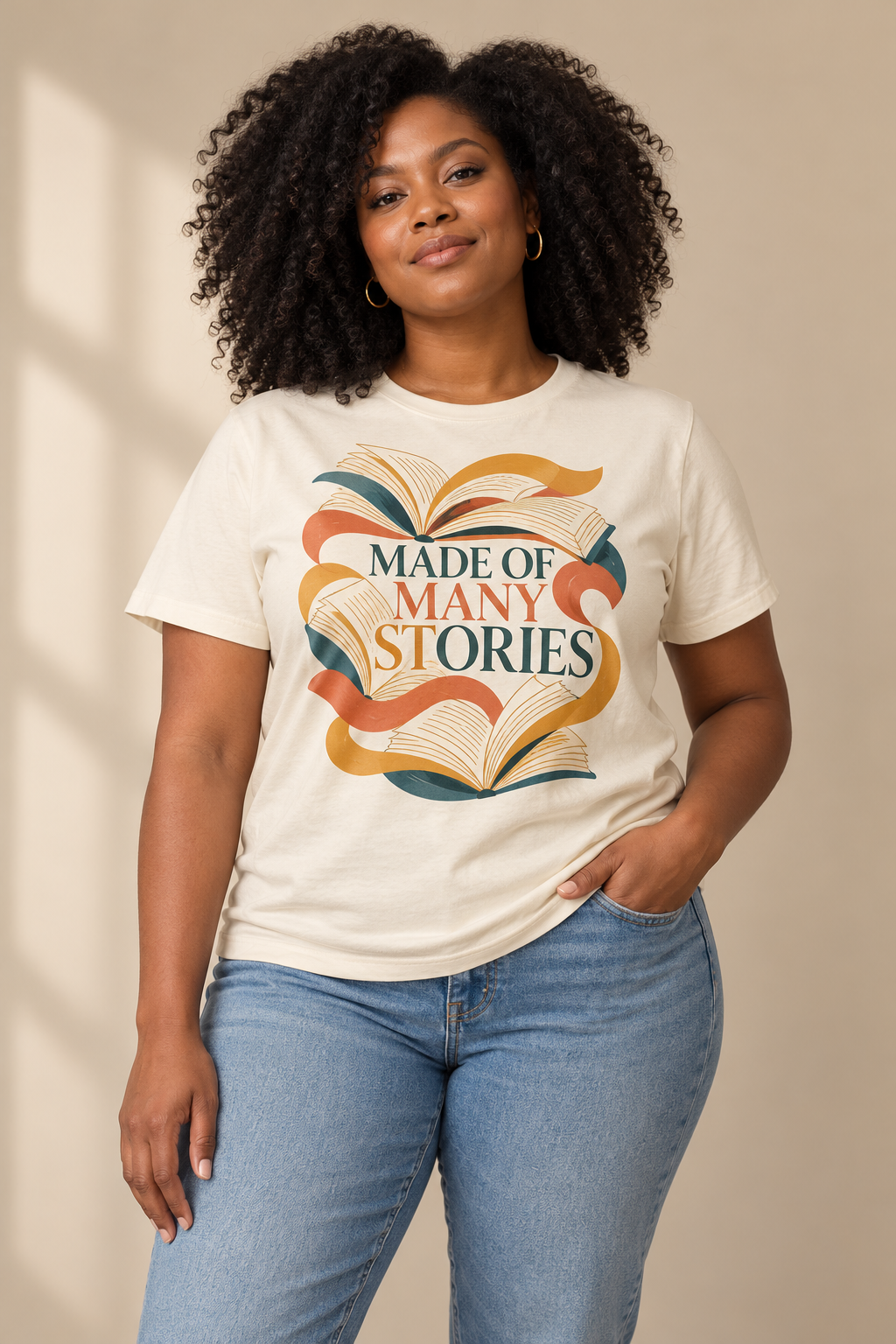 Made of Many Stories graphic tee